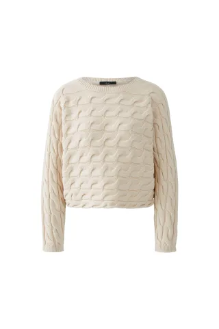 Oui - SIRAH Pullover whitecap gray - Gr. - 44