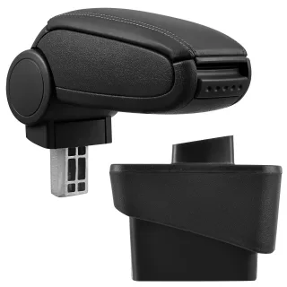 Armlehne Mittelarmlehne MAL Leder Bezug Schwarz für Audi A1 8X + Sportback