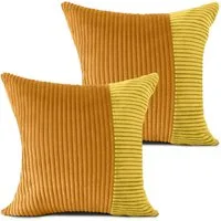 Amilian Dekokissen 2er Set - Kissen mit Füllung & Bezug - Zierkissen Set 2 Stück, Kuschelkissen, Kopfkissen 40x40 cm mit abnehmbarem Kissenbezug