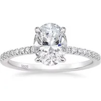ROUGEMONT Verlobungsring Eleganter Damen Verlobungsring Ovalschliff 925 Sterling Silber, Echtschmuck 925 sterling Silber