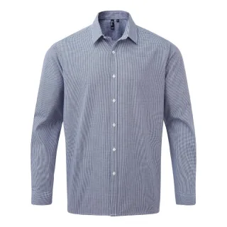 Premier - Hemd für Herren Langärmlig (Marineblau/Weiß)