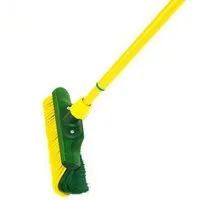 BÜMAG Straßenbesen Krallenbesen Set 2-tlg. mit 30 cm Kopf und Teleskopstiel, Ideal für schwer zugängliche Stellen, verstellbare Länge