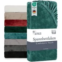 Blumtal Spannbettlaken Spannbettlaken Cashmere Touch - Oeko-TEX zert. Bettlaken, Winter - Plüsch Spannbettlaken aus Mikrofaser