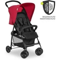 Hauck Kinder-Buggy Sport - Red, Reisebuggy nur 5,9 kg mit Liegeposition, Einhand-Faltung & Zubehör