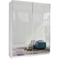 MOEBLO Kleiderschrank ADA VI 150 (mit Spiegel Schwebetürenschrank 2-türig Schrank Garderobe Schiebtüren Schlafzimmer) BxHxT:150x206x62cm