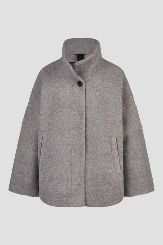 Barbara Lebek - Wolljacke anthra - Gr. - 38