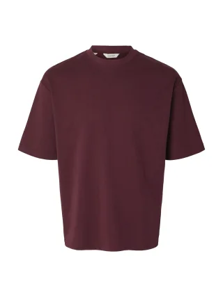 SELECTED MEN - SLMLOOSEOSCAR SS O-NECK TEE NOOS Tawny Port - Gr. - M