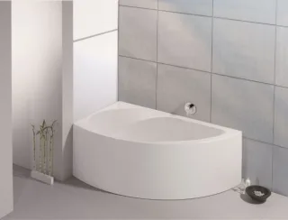 Hoesch Badewanne Spectra Eck 1700x1000 links mit angeformter Schürze 3658.010
