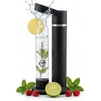 Nutrilovers Wassersprudler NUTRI-STREAM Wassersprudler C02 Edelstahl Schwarz, patentiertes System