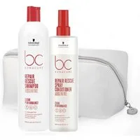 Schwarzkopf Professional Haarpflege-Set Repair Rescue Shampoo 500ml+Spray Cond. 400ml+Tasche