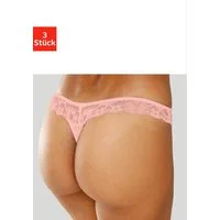 petite fleur by Lascana String (Packung, 3 Stück) hinten komplett aus zarter Jacquardspitze