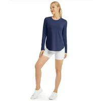 G4Free Langarmshirt Damen Langarmshirt UPF 50+ Atmungsaktiv Trainingsshirt UPF 50+ UV-Schutz,Schnelltrocknend,Atmungsaktiv, Hohe Seitenschlitze