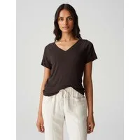OPUS Kurzarmshirt SAVELLA Slim mit feiner Rippstruktur