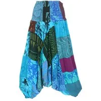 Guru-Shop Relaxhose Sommerliche Aladinhose, Patchwork Pluderhose,.. Ethno Style, alternative Bekleidung
