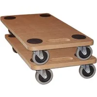 BigDean Transportroller 2x Möbelroller 250kg Rollbrett MDF, (Set, 2-St., Transportroller), Möbelroller, Möbelhund, MDF-Transportroller