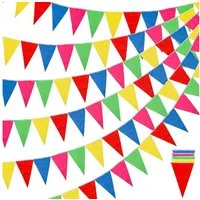 GOTPARTY Wimpelkette XXL 100 Meter Wimpelkette bunt - Innen & Draußen Banner