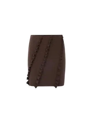 Marc Cain Collections - Minirock Knitted in Germany seal brown - Gr. - 38
