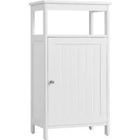 COSTWAY Badkommode, mit Einzeltür, verstellbarem Ablage,45x30x84cm