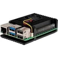 Aluminiumgehäuse für Raspberry Pi 5 schwarz, Armor Case Block Active