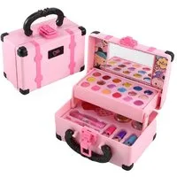 KINSI Lernspielzeug Kinder-Kosmetikspielzeug, Prinzessinnen-Make-up,Handtaschen, Make-up-Spielzeug für Kinder zum Rollenspiel