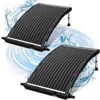Clanmacy Pool-Wärmepumpe Solar Poolheizung, gebogene Solar-Heizung 15L, Ø38 mm, Poolzubehör 2X (2 tlg)