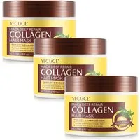 ALIVER Haarmaske Kollagen Haarkur Tiefenpflege Tiefenreparatur Haarspülung für Haare, 3-tlg., Aliver, Haarmaske, Haarkur, Haarpflege