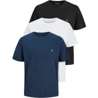 Jack & Jones Print-Shirt 3er Pack JXJ TEE (3-tlg) (3 Stück) etwas länger geschnitten, nicht zu kurz