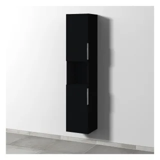 Sanipa 3way Hochschrank mit 2 Türen und 1 offenem Fach, Schwarz-Matt UF11408