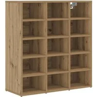 vidaXL Schuhregal Schuhschrank 77,5 x 30 x 83,5 cm Holzwerkstoff Artisan-Eiche, 1-tlg.