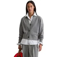 Marc O'Polo Sweatjacke mit Rippstrick-Bund