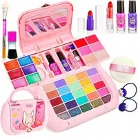 COIL Kreativset Kosmetik-Set, Kinder-Make-up-Set, Make-up-Spielzeug, Lack, Schatten, Lippenstift, Ein taschenförmiges Etui mit Spiegel