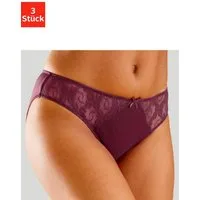 petite fleur by Lascana Slip (Packung, 3 Stück) mit hübschen Spitzeneinsätzen