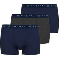 bugatti Slip Mailand (3er Pack) breiter Bund, mit Logo, atmungsaktiv, Baumwollmix, eng