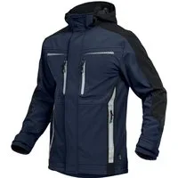 Leibwächter Softshelljacke Flex-Line Herren Übergangsjacke mit Kapuze (atmungsaktive Regenjacke, wasserdichte Softshell Arbeitsjacke) robustes 3-Lagenlaminat-Softshell, Reflektoren für gute Sichtbarkeit