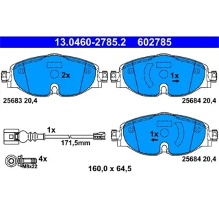 ATE Bremsbel?ge vorne Audi A3 TT Q2 Seat Skoda VW