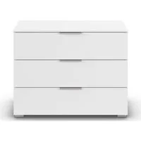 OTTO home Schubkastenkommode Kommode Sideboard Schubladenkommode Schlafzimmerkommode ASTANA (Breite 80 cm / Höhe 61 cm), mit 3 geräumigen Schubladen, Kantengriff in Alufarben MADE IN GERMANY