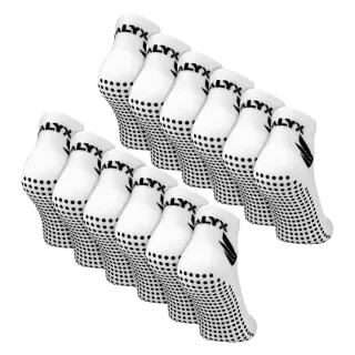 12er-Pack Herren Bambus Knöchel Grip Socken | Verstärkter Fersen- und Zehenbereich, weiche rutschfeste Socken