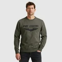 PME LEGEND Sweatshirt Crewneck soft terry with logo mit Logo Stickerei