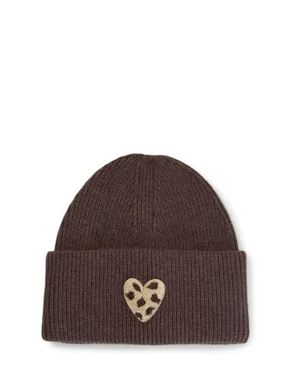 Tom Tailor - Beanie Mütze mit Badge java dark brown melange - Gr. - OS