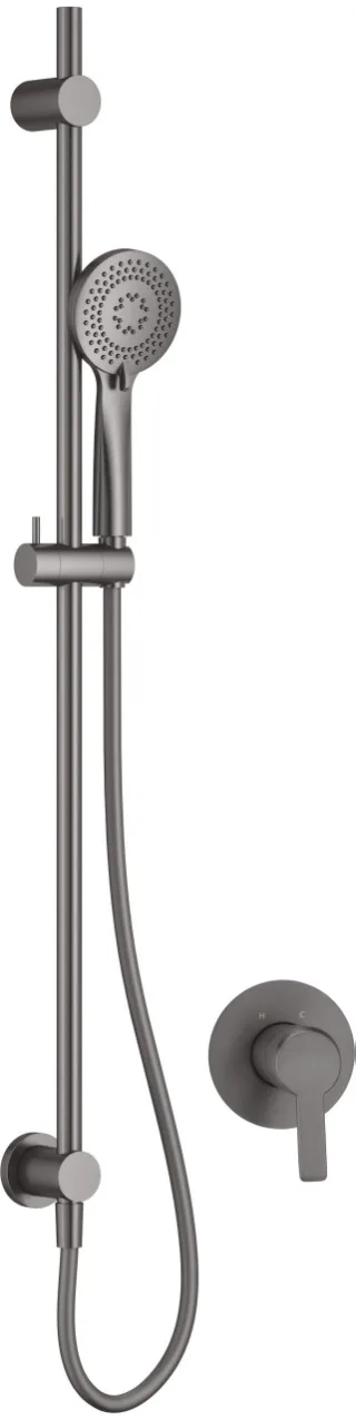 Neuesbad Serie 200 Unterputz-Duschset mit Unterputz-Brausestange, Titan NB1DENACD9TP1