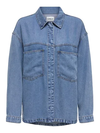 ONLY - ONLGRETA-EMMIE L/S SHIRT MB DNM GUA Light Blue Denim - Gr. - L