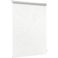 Verdunklungsrollo Thermorollo, 32,5 x 100 cm, weiß-strukturiert [Stoffbreite 29,1 cm], jalousiescout, verdunkelnd, ohne Bohren, freihängend, Klemmfix, Thermo-Rollo Vollverdunkelnd Thermo-Beschichtung, energiesparend