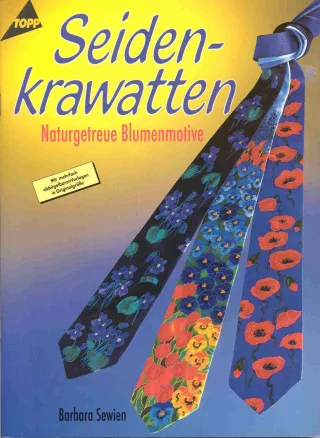 Seidenkrawatten. Naturgetreue Blumenmotive.