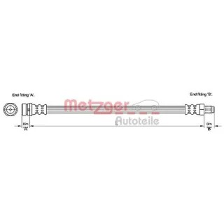 Metzger Bremsschlauch hinten Ford C-Max Focus 4110238