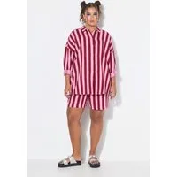 Studio Untold Hemdbluse Hemdbluse oversized Musselin Streifen Langarm