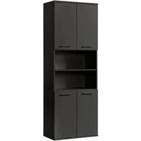 mokebo Hochschrank Der Kapitän (180x33x34 cm, mit 5 Einlegeböden) Made in Germany, hoher Badschrank, Badezimmerschrank in Anthrazit