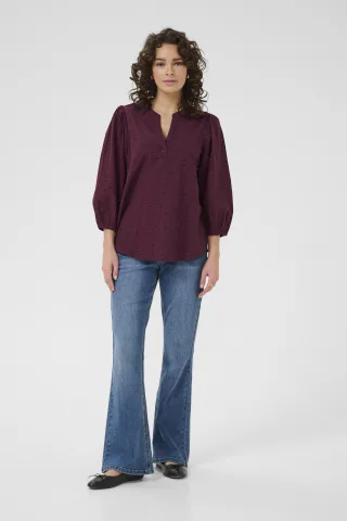 Langarm-Bluse KAenya Regular fit bordo