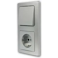ChiliTec DELPHI Set "Tür 2-fach Taster" 3-teilig silber Wandtaster
