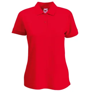 Fruit Of The Loom Womens Lady-Fit 65/35 Kurzarm-Poloshirt (Rot)