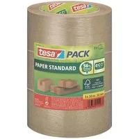 tesa Klebeband Papier Standard EcoLogo (3-St) 50 mm / 50 m, Packband aus Papier